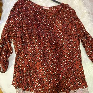 EVRI Plus Size Leopard Top